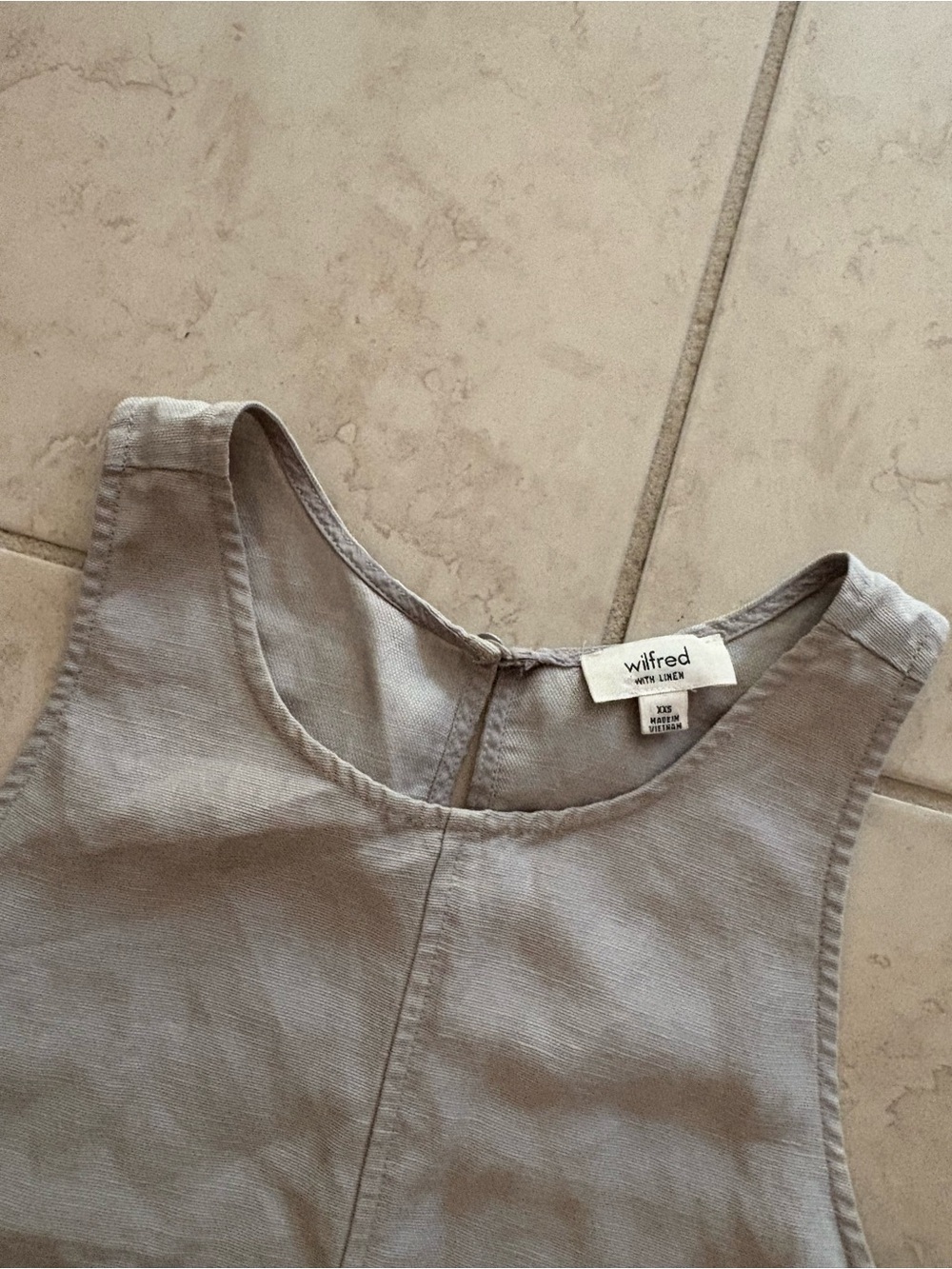 Wilfred Gray Linen Scoop Neck Tank